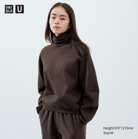 Жіночий лонгслів Uniqlo водолазка 1159799199 (Коричневий, XS)