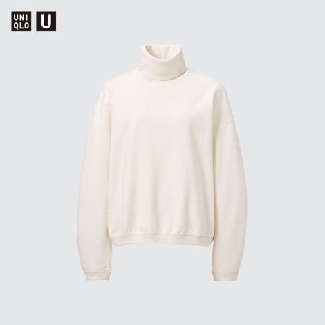 Стильный лонгслив Uniqlo водолазка 1159801871 (Белый, XS)