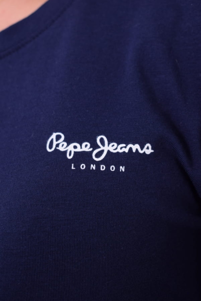 Женский лонгслив Pepe Jeans London кофта с логотипом 1159808937 (Білий/синій, XS)