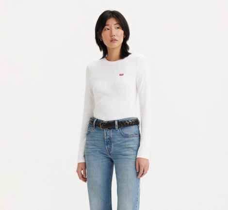 Женский лонгслив Levi's кофта 1159814835 (Белый XL)