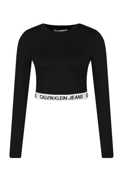 Жіночий лонгслів Calvin Klein з логотипом 1159814494 (Чорний, S)