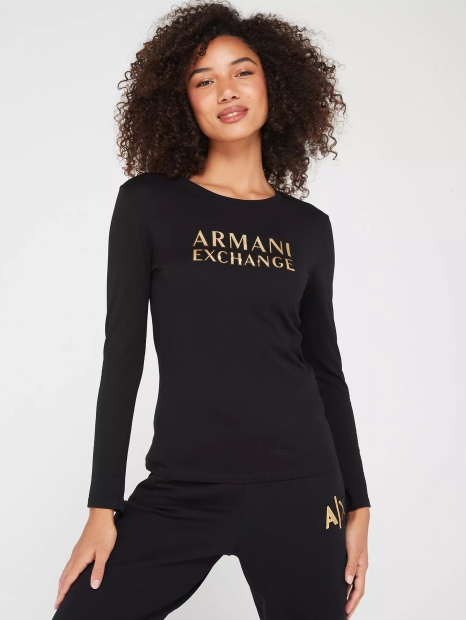 Женский лонгслив A|X ARMANI EXCHANGE 1159818796 (Черный XXL)