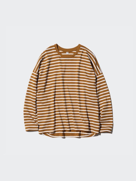 Стильний лонгслів Uniqlo 1159821289 (Коричневий M)