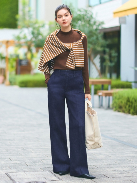 Стильний лонгслів Uniqlo 1159821289 (Коричневий M)