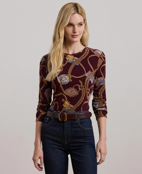 Женский лонгслив Ralph Lauren 1159829445 (Бордовый S)