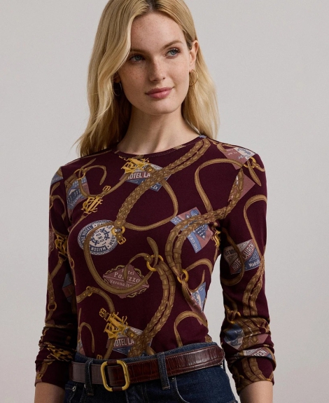 Женский лонгслив Ralph Lauren 1159829445 (Бордовый S)