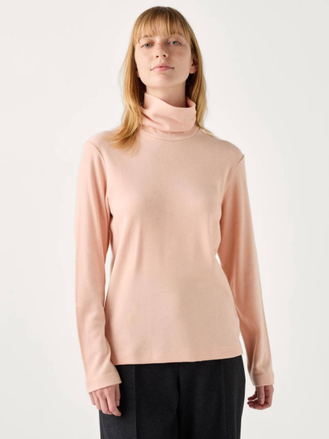 Флисовый лонгслив HEATTECH UNIQLO водолазка 1159832947 (Розовый XL)