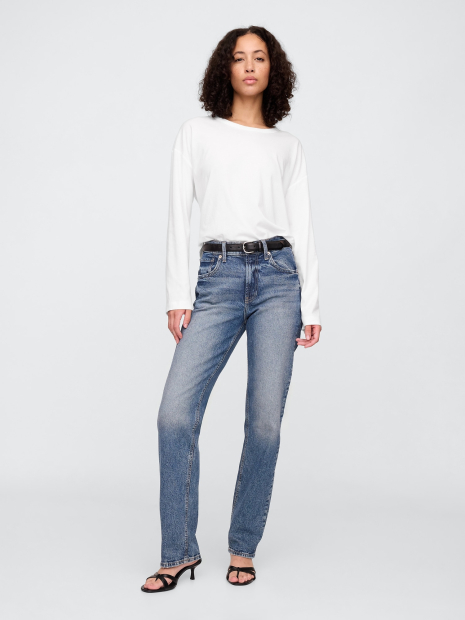 Женский лонгслив GAP укороченный 1159835102 (Белый XXL)