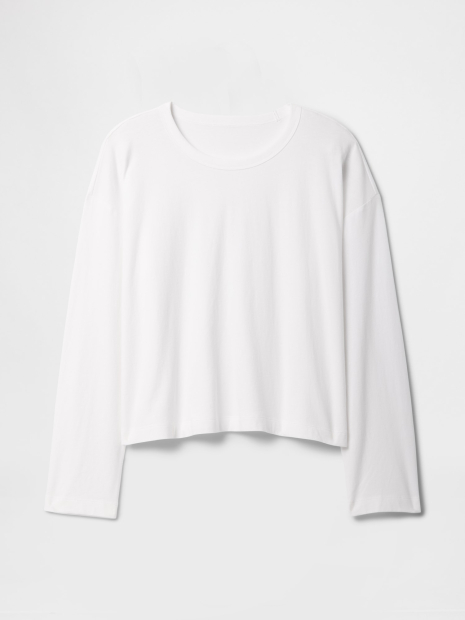 Женский лонгслив GAP укороченный 1159835102 (Белый XXL)
