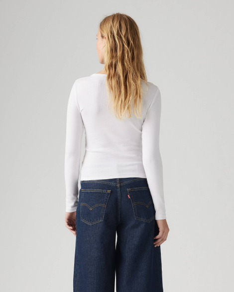 Женский лонгслив Levi's кофта 1159835299 (Белый M)