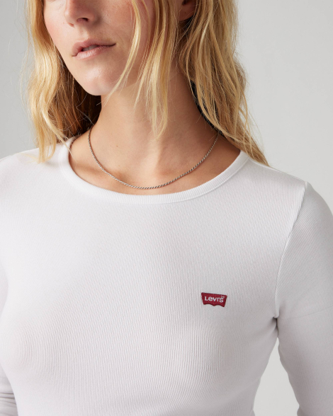 Женский лонгслив Levi's кофта 1159835299 (Белый M)