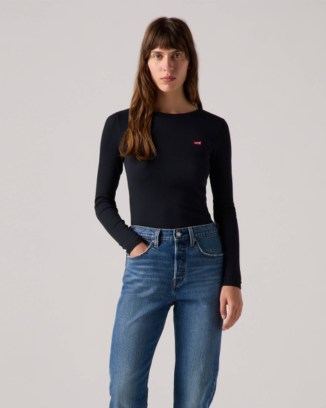 Жіночий лонгслів Levi's кофта 1159835302 (Чорний L)