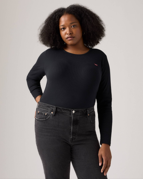 Жіночий лонгслів Levi's кофта 1159835302 (Чорний L)