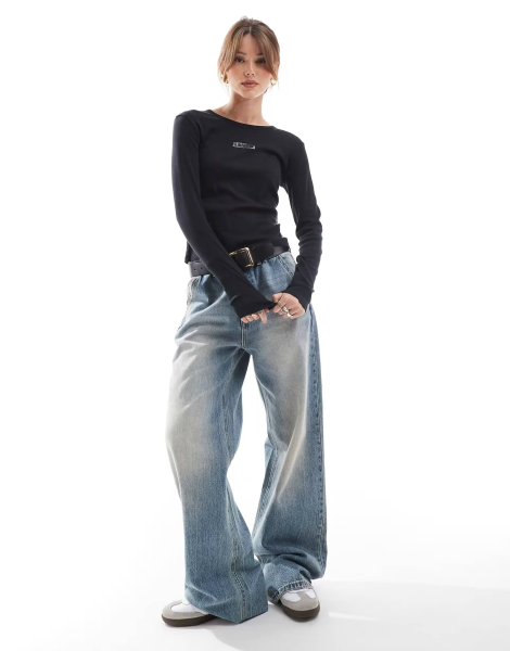 Женский лонгслив Levi's кофта 1159835654 (Черный S)