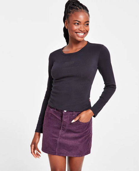 Женский лонгслив Levi's кофта 1159835654 (Черный S)