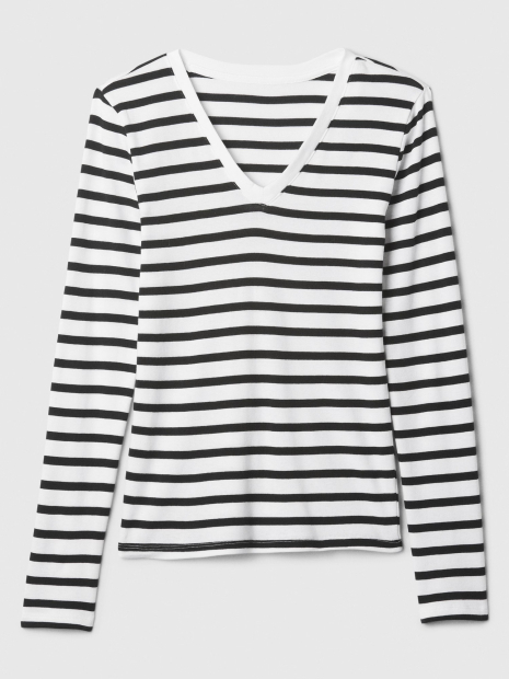 Жіночий лонгслів GAP 1159836002 (Чорний/Білий XS)