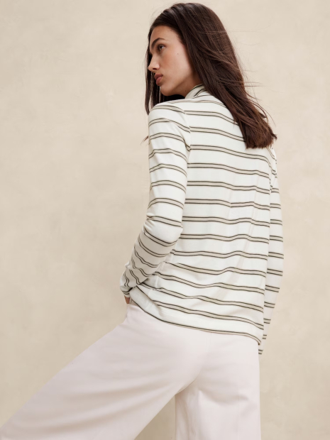 Женский лонгслив Banana Republic водолазка 1159836741 (Молочный XXL)