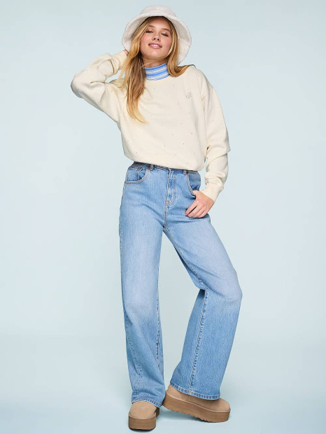 Женский лонгслив в полоску Victoria's Secret PINK водолазка 1159837172 (Синий S)