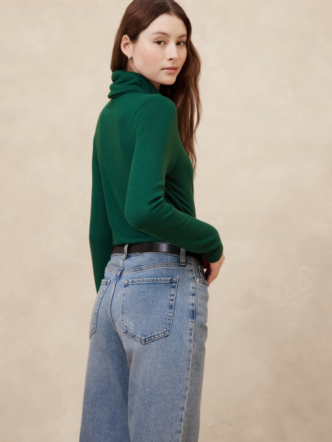 Жіночий лонгслів Banana Republic 1159837343 (Зелений XL)