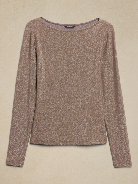 Жіночий блискучий лонгслів Banana Republic 1159837381 (Золотистий XXL)