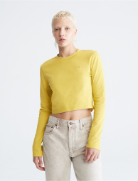 Женский укороченный лонгслив Calvin Klein 1159775341 (Желтый, XL)