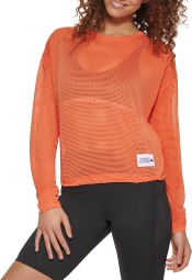 Сетчатый пуловер Tommy Hilfiger с логотипом 1159777043 (Оранжевый, XL)