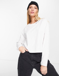 Женский лонгслив Calvin Klein кофта с логотипом 1159792329 (Белый, XS)