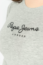 Женский лонгслив Pepe Jeans London кофта с логотипом 1159779871 (Серый, XS)