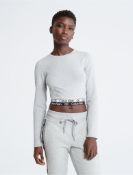 Женский лонгслив Calvin Klein кофта с логотипом 1159783760 (Серый, L)