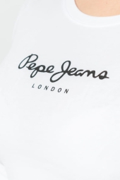 Женский лонгслив Pepe Jeans London кофта с логотипом 1159786217 (Белый, M)