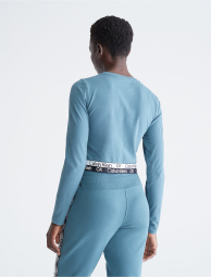 Женский лонгслив Calvin Klein кофта с логотипом 1159787475 (Синий, M)