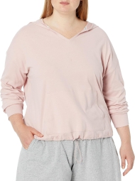Женский лонгслив Calvin Klein с капюшоном 1159796381 (Розовый, 3X)