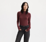 Женский лонгслив Levi's SecondSkin 1159801958 (Бордовый, M)