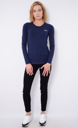 Женский лонгслив Pepe Jeans London кофта с логотипом 1159808937 (Синий, XS)