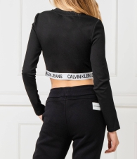 Жіночий лонгслів Calvin Klein з логотипом 1159814494 (Чорний, S)