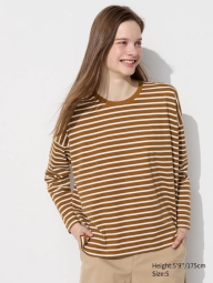 Стильний лонгслів Uniqlo 1159821289 (Коричневий M)