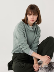 Флісовий лонгслів UNIQLO водолазка 1159824792 (Зелений M)