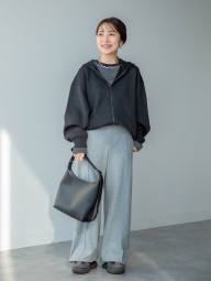 Эластичный лонгслив в рубчик UNIQLO в полоску 1159828543 (Черный XL)