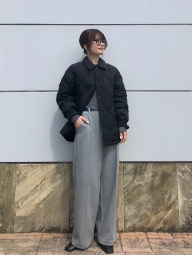 Эластичный лонгслив в рубчик UNIQLO в полоску 1159828543 (Черный XL)