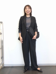 Эластичный лонгслив в рубчик UNIQLO в полоску 1159828543 (Черный XL)