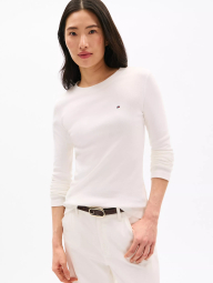 Базовый лонгслив Tommy Hilfiger с логотипом 1159833419 (Молочный XXL)