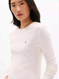 Базовый лонгслив Tommy Hilfiger с логотипом 1159833419 (Молочный XXL)
