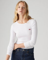 Женский лонгслив Levi's кофта 1159835298 (Белый S)