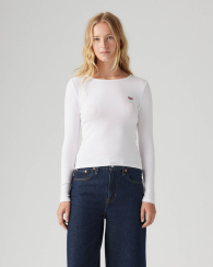 Женский лонгслив Levi's кофта 1159835298 (Белый S)