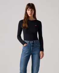 Жіночий лонгслів Levi's кофта 1159835301 (Чорний S)
