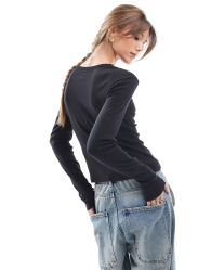 Женский лонгслив Levi's кофта 1159835654 (Черный S)