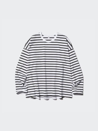 Стильный лонгслив Uniqlo 1159835672 (Белый S)