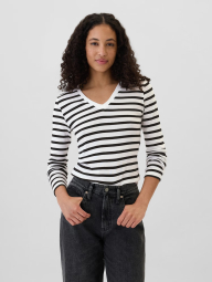 Женский лонгслив GAP 1159836002 (Черный/Белый XS)