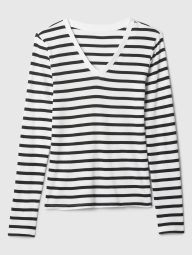 Жіночий лонгслів GAP 1159836002 (Чорний/Білий XS)