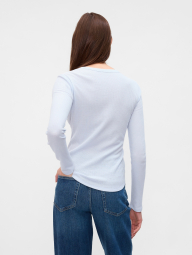Женский лонгслив GAP кофта вафельная 1159837039 (Голубой S)